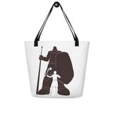 David and Goliath All-Over Print Large Tote Bag