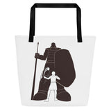 David and Goliath All-Over Print Large Tote Bag