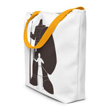 David and Goliath All-Over Print Large Tote Bag