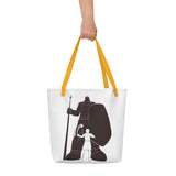 David and Goliath All-Over Print Large Tote Bag