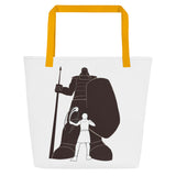 David and Goliath All-Over Print Large Tote Bag