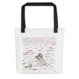 Casting the Net Spacious and Trendy Polyester Tote Bag