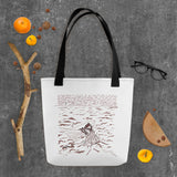 Casting the Net Spacious and Trendy Polyester Tote Bag