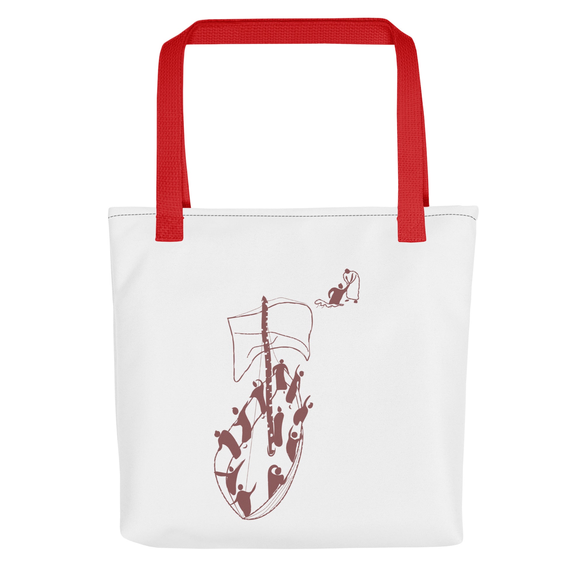 Peter Walking on Water_No Waves Trendy Polyester Fabric Tote bag