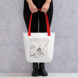 Casting the Net Spacious and Trendy Polyester Tote Bag