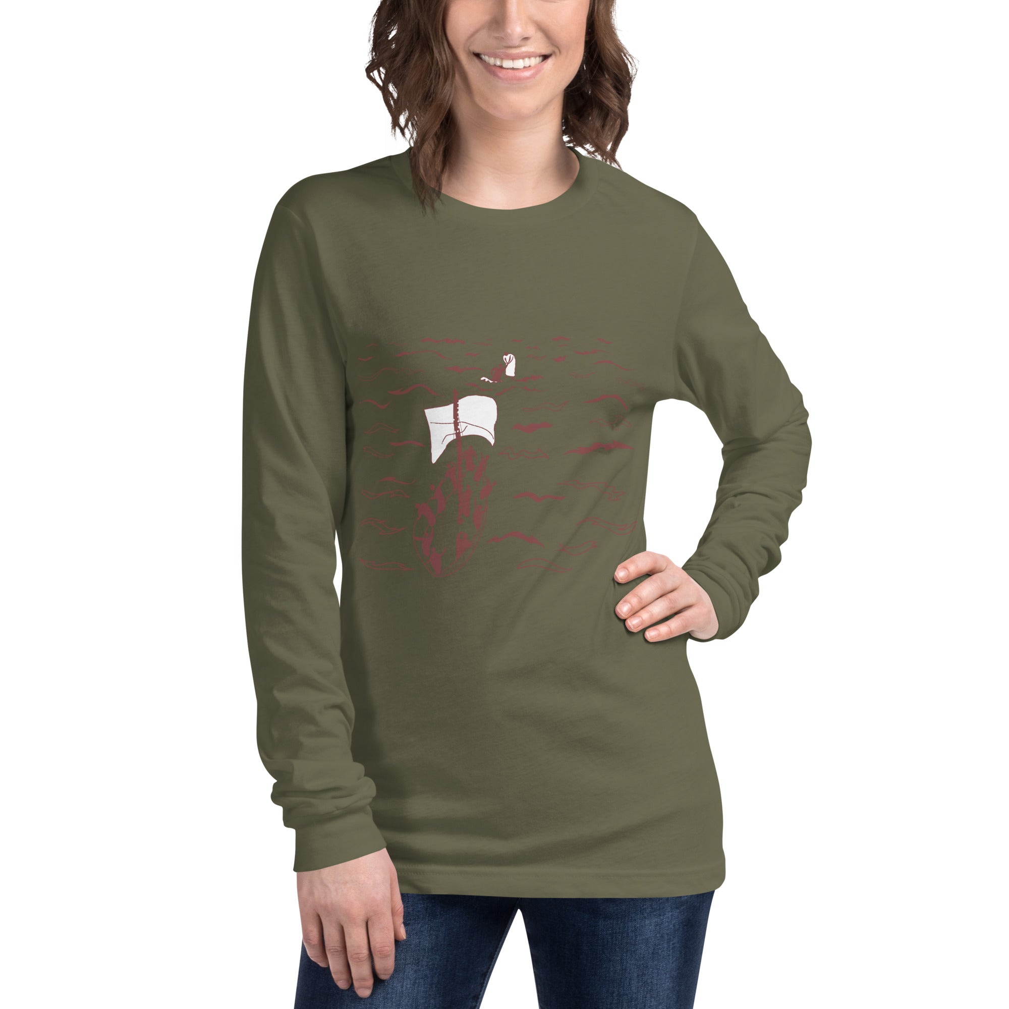 Peter Walking on Water Women's Long Sleeve Cotton Tee