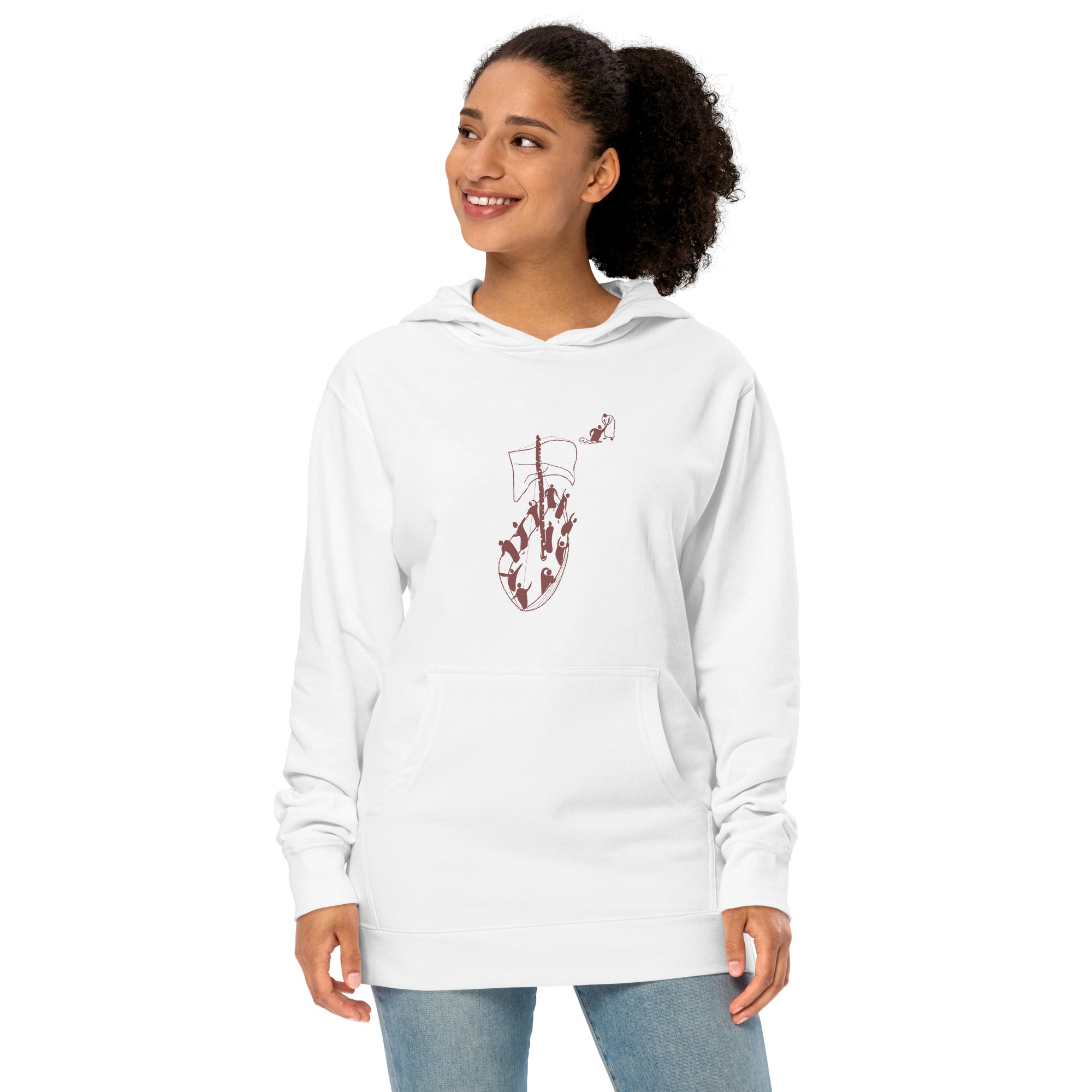 Peter Walking on Water_No Waves Women's Cotton/Poly Midweight Hoodie