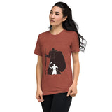 David and Goliath Women's Vintage Retro Design Unique Style Short Sleeve T-Shirt