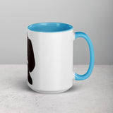 David and Goliath Ceramic Mug with Color Inside