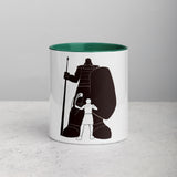 David and Goliath Ceramic Mug with Color Inside