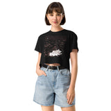 Casting the Net Women’s Cotton Relaxed fit crop top